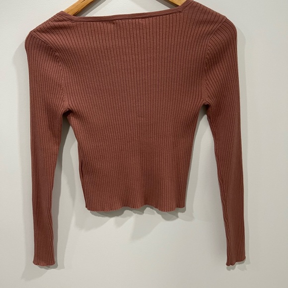 Madewell Rosseau Square-Neck Crop Cardigan Top size small - Picture 5 of 5